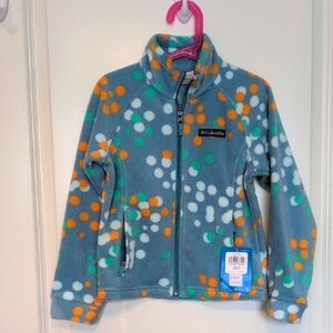 NWT Columbia Blue and Orange Fleece Jacket - XS